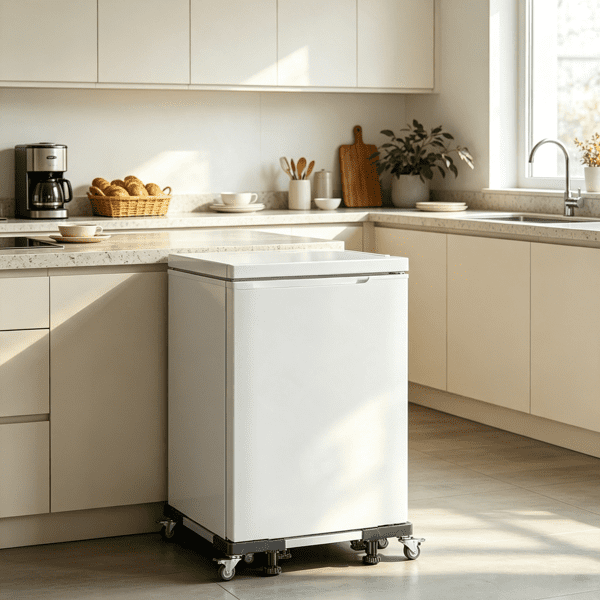 Fridge Stand Mobile Base, 27.5-35.4" Expandable Mobile Base with 8 Locking Twin Wheels & 4 Brakes, 1100 lbs Load Capacity, for Washer, Refrigerator & Dryer
