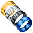 thumbnail image 2 of Anillo De Anime Naruto Anillo De Acero De Titanio Para Hombre Anillo Simple De Acero Inoxidable Con Logotipo De Naruto, 2 of 4