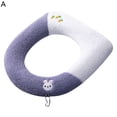 thumbnail image 2 of Walbest Winter Knitted Fabric Skin-friendly Toilet Pad, Comfortable Warm Washable Cloth Toilet Cover Pad for Home Hotel, 2 of 7