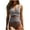 #0277-Coffee, variant on Women's One-Piece Bikini Swimsuit, Striped Color Block Halter Neck Bathing Suit, Wireless with Chest Pad for Beach Vacation