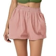 thumbnail image 2 of Bubble Shorts for Women Summer Casual Elastic High Waist Lightweight Loose Puffy Shorts with Pockets, 2 of 5