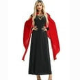 thumbnail image 5 of Aloohaidyvio Vampire Costume for Women with teeth Accessories Gothic Vampire Dress Halloween Witch Costume Adult, 5 of 5