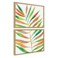 thumbnail image 2 of Kate and Laurel Sylvie Palma No. 2 1 and 2 Framed Canvas Wall Art Set by Jessi Raulet of Ettavee, 2 Piece 18x24 Natural, Colorful Plant Leaf Art for Wall, 2 of 6