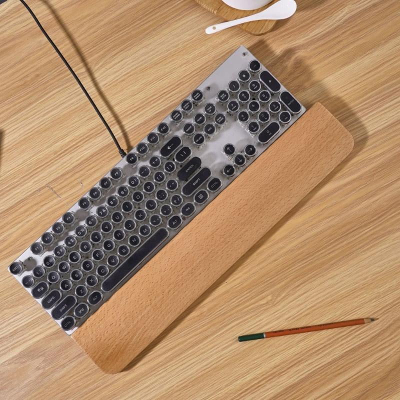 CEORPER Ergonomic Beech Wood Keyboard Wrist Rest Comfortable for Easy Typing Relief