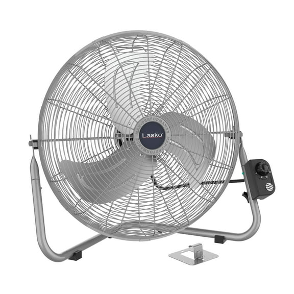 Lasko Max Performance 20" High Velocity Floor Fan, Wall Mount Option, Silver, 2265QM
