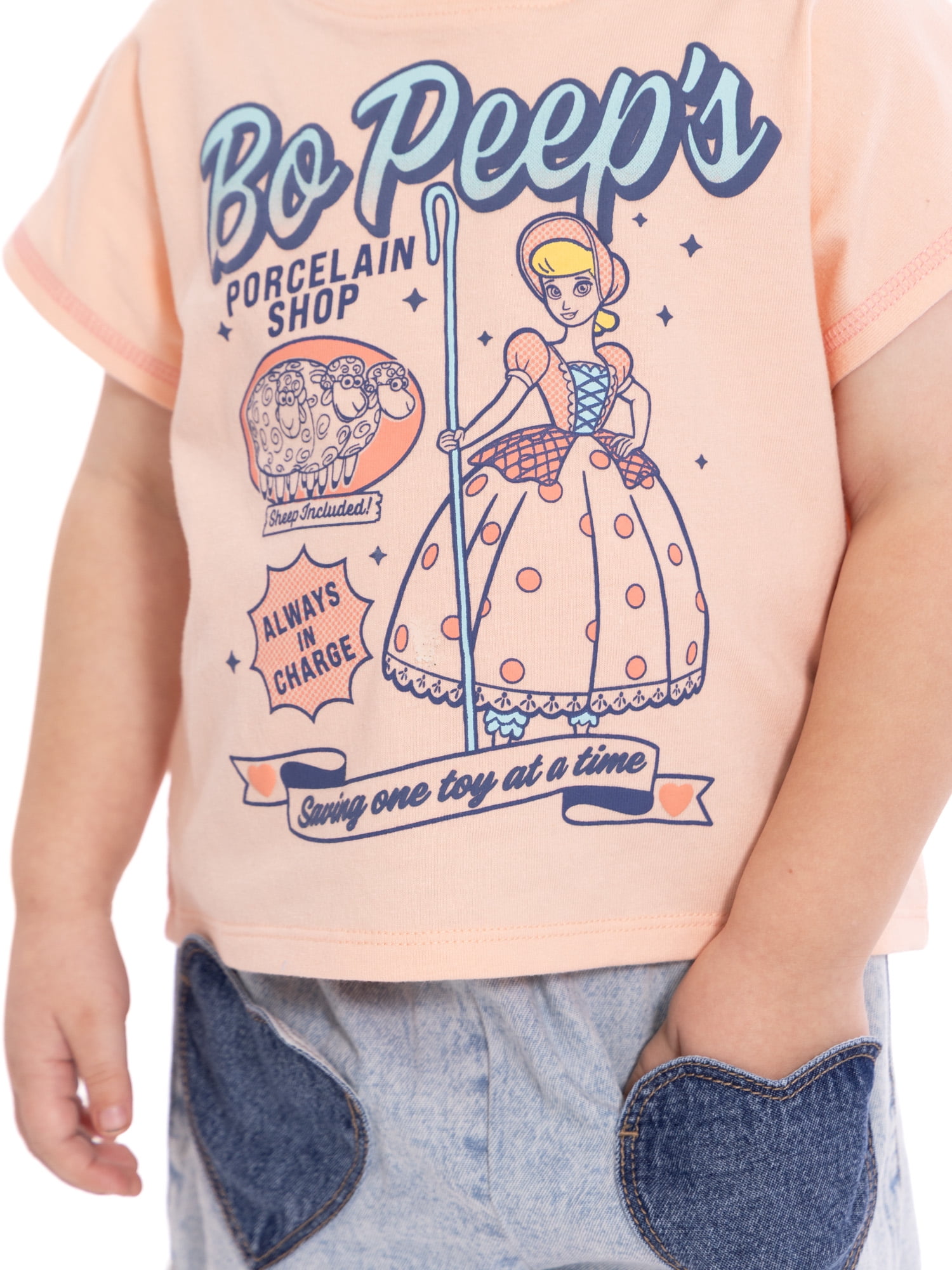 Toy Story Toddler Girls Graphic Tee and Denim Shorts Set, 2-Piece, Sizes 12M-5T