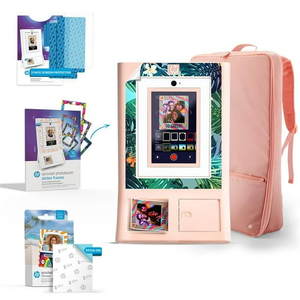 Máquina Photo Booth HP Sprocket Instant Color Impresora rosa