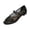 Black, variant on Women's Mary Jane Flat Shoes Round Toe Adjustable Buckle Breathable Mesh Floral Beaded Wedding Casual Walking Flats Black 9