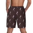 thumbnail image 4 of Balery Leopard Print Mens Swim Trunks Swim Shorts for Men Quick Dry Inseam Beach Shorts with Compression Liner Pocket-3X-Large, 4 of 9
