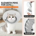 thumbnail image 4 of Cat Cone Collar Soft Comfortable Waterproof Recovery Cone After Surgery to Stop Licking and Scratch, Plastic Kittens Elizabeth Head/Neck Cone, 4 of 7