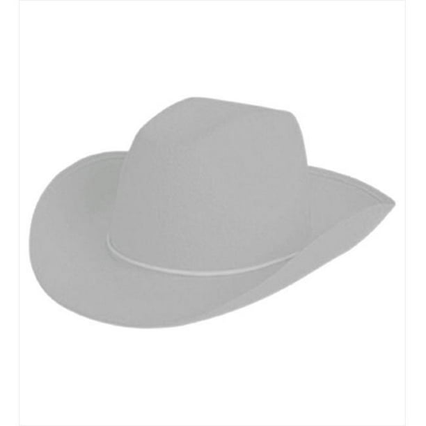 White Felt Cowboy Costume Hat by Funny Party Hats
