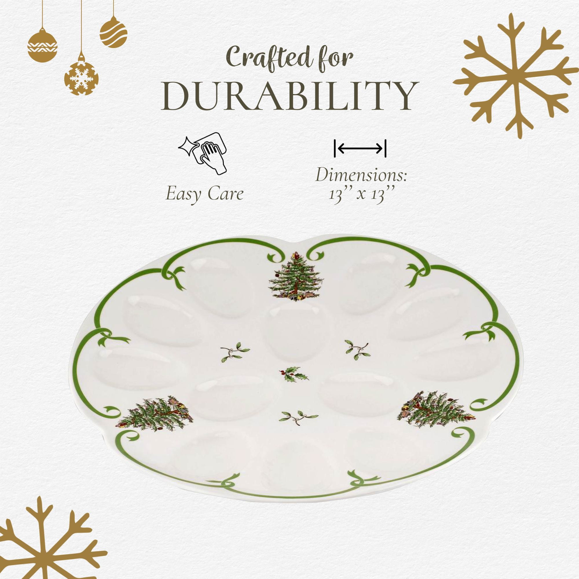 Spode Christmas Tree Devilled Egg Dish
