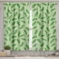 thumbnail image 2 of Ambesonne Jungle Valance & Curtain, Oceanic Climate Palms, 55"x30", Fern and Pale Green, 2 of 6