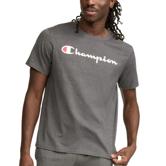 Camiseta Champion Granite Heather Script Logo talla M