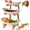 Apricot, variant on 3-Tier Oval Fruit Basket with Bamboo Stand, Large Tiered Fruit Basket for Kitchen Countertop, Space-Saving Snack & Vegetable Display, Modern Home Decor, Easy to Clean (Green,3-Tier)