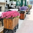 thumbnail image 6 of Morttic 10 Bundles Artificial Flowers for Outdoor Decoration, UV Resistant Faux Outdoor Plastic Greenery Shrubs Plants Fake Flowers Planter Home Garden Decor (Pink), 6 of 14