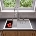 thumbnail image 2 of ALFI Brand AB3418SBDI-W 33 in. Granite Composite Workstation Step Rim Single Bowl Drop in Sink with Accessories - White, 2 of 7