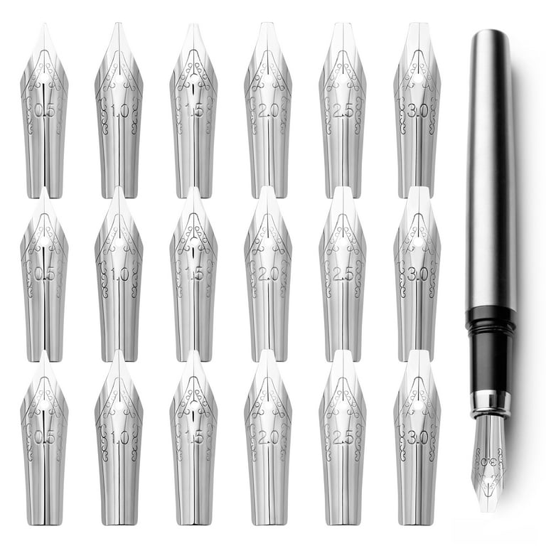30 Pcs Flex Nib Fountain Pen Calligraphy Nibs Set Stainless Steel Pen Nibs  Replacements Medium Pens Spare for Students - AliExpress