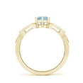 thumbnail image 2 of Angara Natural 0.4 Ct. Aquamarine Solitaire Ring in 14K Yellow Gold for Women (Ring Size: 3.5), 2 of 12