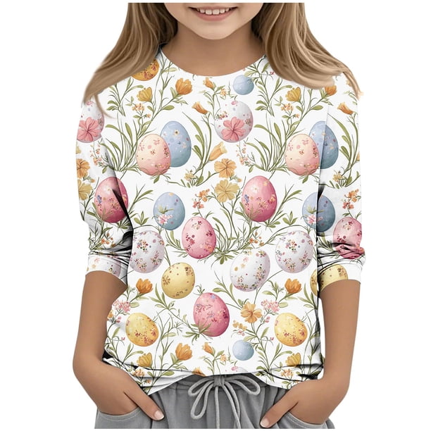 Eres más que una prueba Puntuación Estilo de camisa Niños Día de Pascua Imprimir 3/4 Manga Cuello redondo Casual Top Boys Camisas de manga larga Tamaño 12-14 Juventud