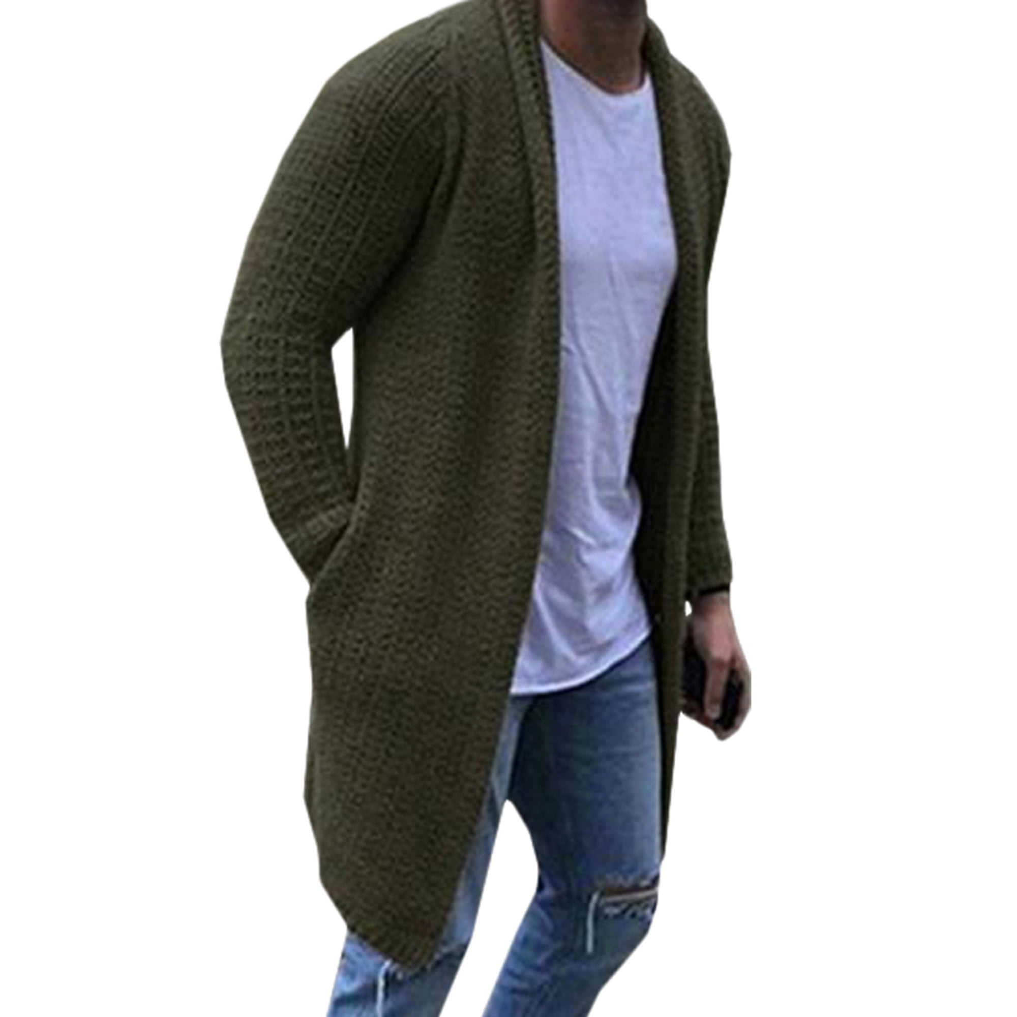 Mens Cardigan Knitted Long Sleeve Sweaters Casual Tops Winter Coat Warm Overcoat Mens Cardigan Knitted Long Sleeve Sweaters Casual Tops Winter Coat Warm Overcoat