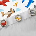 thumbnail image 4 of Homewish Colorful Airplane Black Out Curtains,Cartoon Aircraft Curtains Pack of 2 (42x63 Each),Blue White Red Brown Bedroom Curtains For Kids,Microfiber Bedroom Decor, 4 of 6