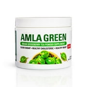 Organic AMLA GREEN Tea Powder – Great Tasting, 20x Concentrated Amla   Oolong Tea Antioxidant Blend – Raw, Vegan, Organic, Non-GMO, Amla Powder (30 servings, Decaffeinated)