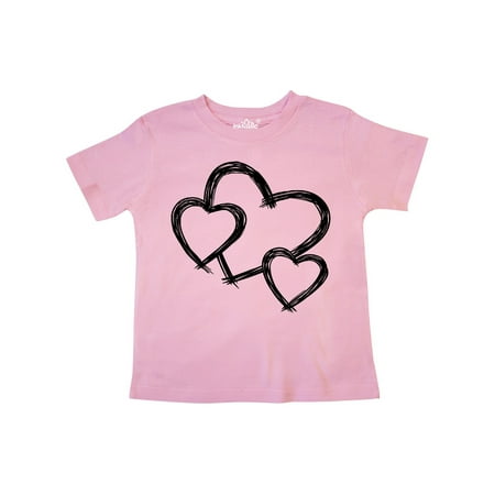

Inktastic Three Black Hearts Gift Toddler Boy or Toddler Girl T-Shirt