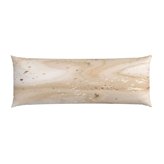 Body Pillow Cover 20x60in Long Body Pillow Case Soft & Skin-Friendly 1 Piece Body Pillowcase With Zipper Closure Fluid Beige Marble Canvas