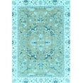 thumbnail image 1 of Ahgly Company Indoor Rectangle Abstract Light Blue Modern Area Rugs, 2' x 5', 1 of 4