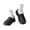 Black, variant on Wide Toe Box Clogs for Men Breathable Non Slip Platform Sandals Hollow Out Slip On Lightweight Slide Walking Shoes Black Size 8
