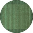 thumbnail image 1 of Ahgly Company Machine Washable Indoor Round Abstract Turquoise Blue Contemporary Area Rugs, 6' Round, 1 of 4