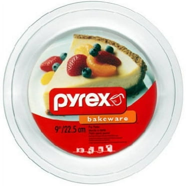 Pyrex Glass Bakeware Round Pie Plate 9 x 1.2"" (Pack of 2)