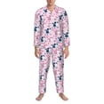 thumbnail image 3 of Cauagu Cartoon Poodle Dog Print Men's Long-Sleeve Pajama Set,Soft Button-Front 2Pjs for Men Long Sleeve Men’s Sleepwear-X-Large, 3 of 7