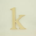 thumbnail image 1 of Package of 1, 6 Inch X 1" Thickness Baltic Birch Wood Letter k in The Times New Roman Font, Thick, Lower Case for Art & Craft Project, Made in USA, 1 of 4