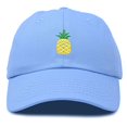 thumbnail image 2 of DALIX Pineapple Hat Unstructured Cotton Baseball Cap in Light Blue, 2 of 4