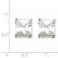 thumbnail image 2 of 925 Sterling Silver 10mm Square CZ Basket Set Stud Earrings, 2 of 5