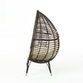 thumbnail image 3 of Noble House Melton Cushion Resin Wicker Outdoor Lounge Chair - Brown, 3 of 10