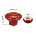 thumbnail image 2 of Uxcell 5pcs Ceramic Drawer Knobs Mushroom Shape Door Pull Handles Red 38x28mm, 2 of 6