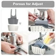 thumbnail image 4 of SUWU Kitchen Hanging Sponge Holder, Adjustable Sink Caddy Organizer Liquid Drainer Brush Rack ​for Scrubber Dish Brush, 4 of 5