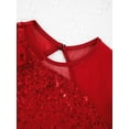 thumbnail image 5 of YONGHS Kids Girls Figure Ice Skating Dress Competition Dance Costume Ballet Tutu Leotard 4-14 Red 12, 5 of 7