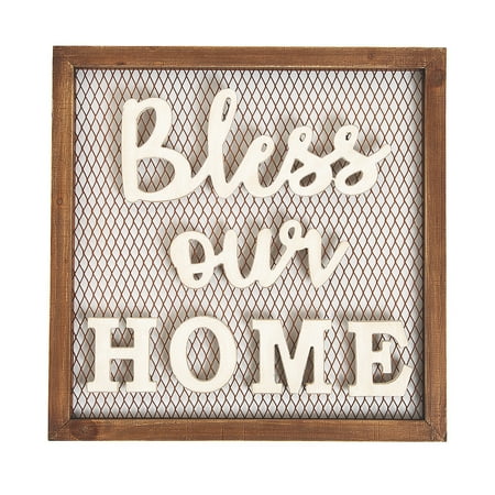 UPC: 0192073698601 | Bless Our Home Hanging Board Sign – Home Decor – 1 Piece