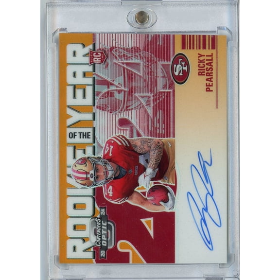 2024 Panini Contenders Optic Ricky Pearsall #ROYRPL Auto /50 Rookie RC Football Card