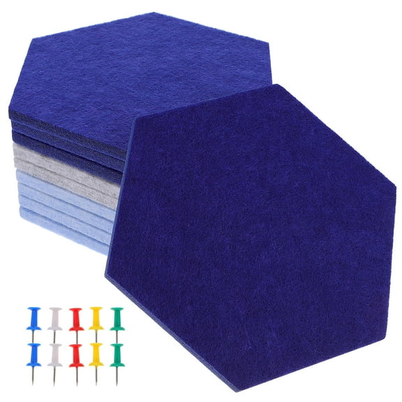 FRCOLOR Assorted Color Hexagon Felt Bulletin Board for Home Decor and Memo Display 10pcs Set