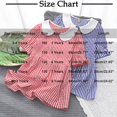 thumbnail image 3 of vdgthytj Toddler Girls Summer Plaid Dress Cute Doll Collar Ruffle Short Sleeve Button down Casual Sundress 3-10 Years, 3 of 3