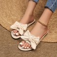 thumbnail image 6 of HAOTAGS Womens Slippers Flat Bowknot Summer Slip On Sandals Beige Size 6.5, 6 of 8