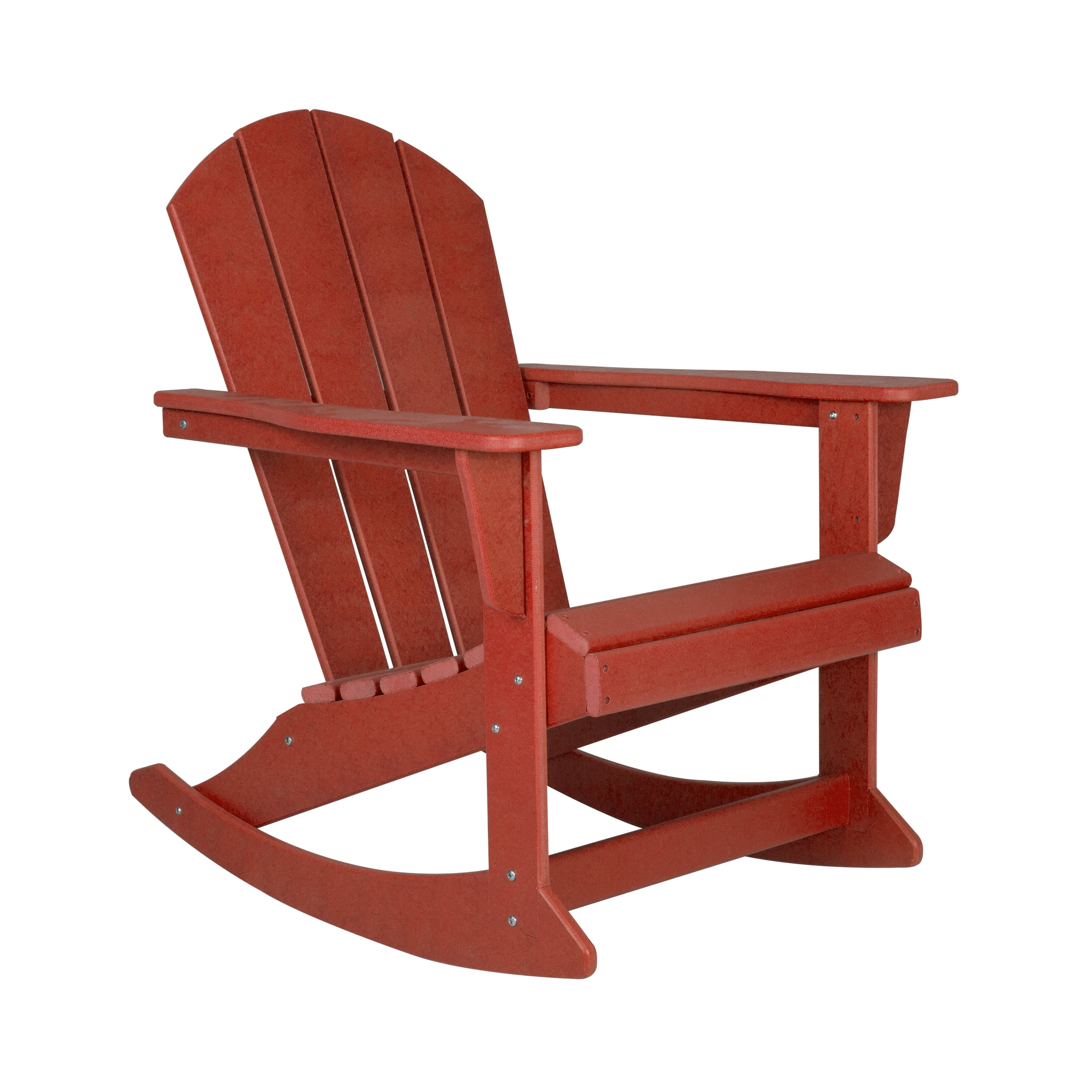 GARDEN Outdoor Adirondack Rocking Chairs for Patio (Set of 4), Red