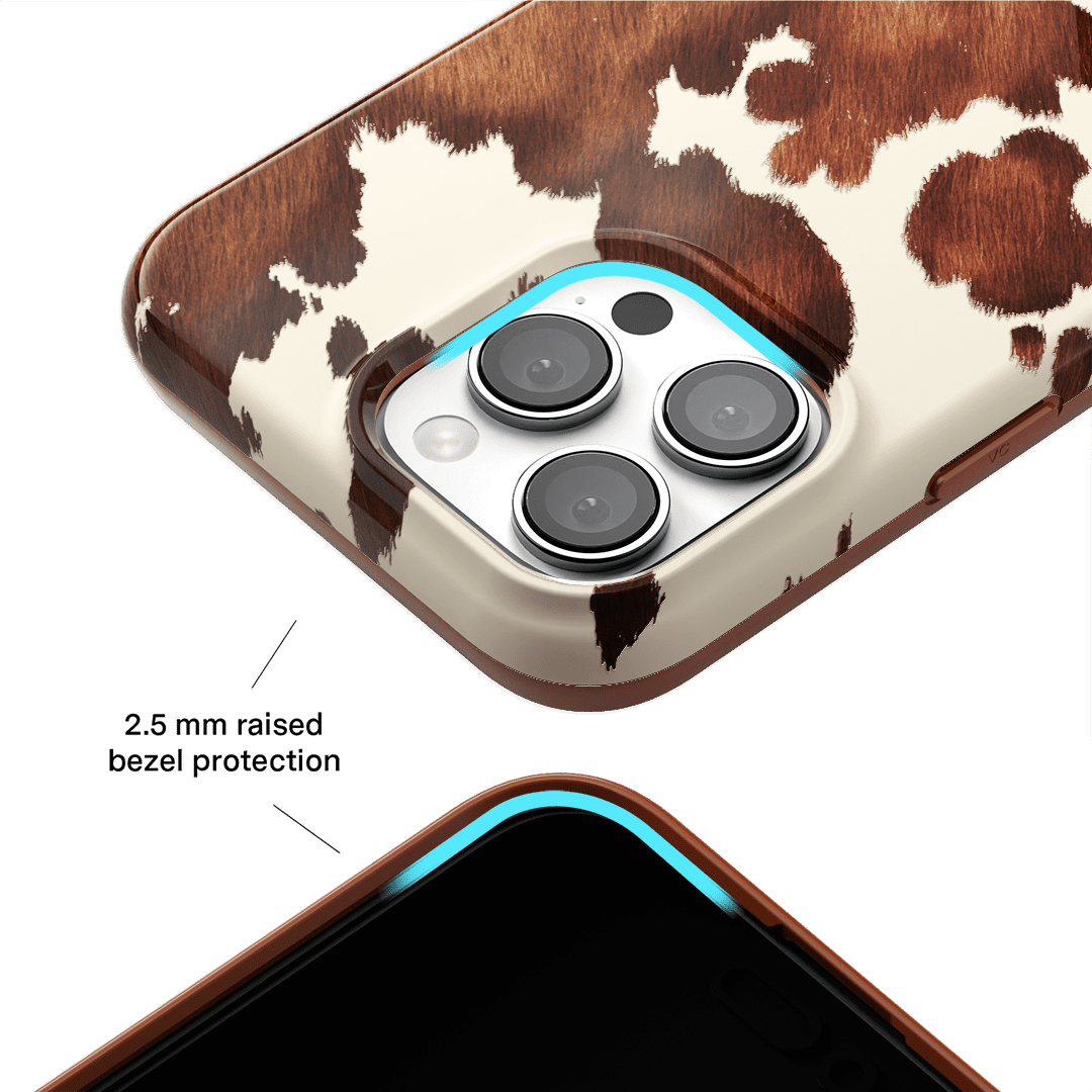 VELVET CAVIAR for iPhone 16 Pro Case Cow Print - Compatible with MagSafe - Cute Protective Black Case for Women - Cocoa Cow