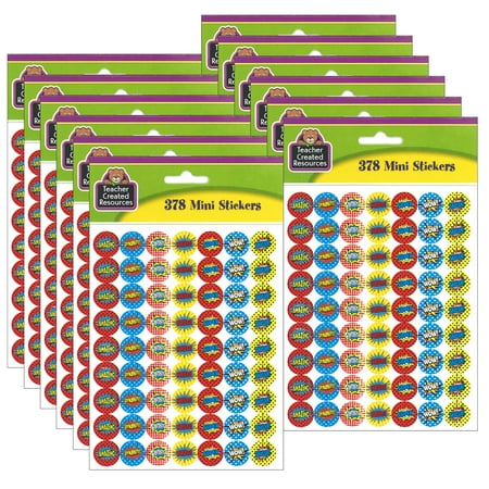 UPC: 0194629035984 | Teacher Created Resources Superhero Mini Stickers 0.5 378 Per Pack 12 Packs