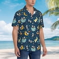 thumbnail image 5 of Daiia Space Sleeping Panda Hawaiian Shirt for Men Gentle Cotton Regular Short Sleeve Casual-X-Large, 5 of 9